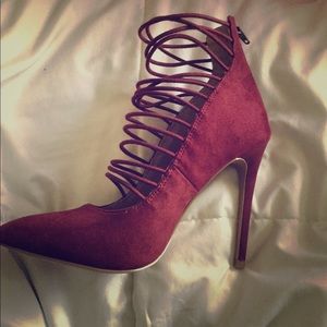 Burgundy pumps